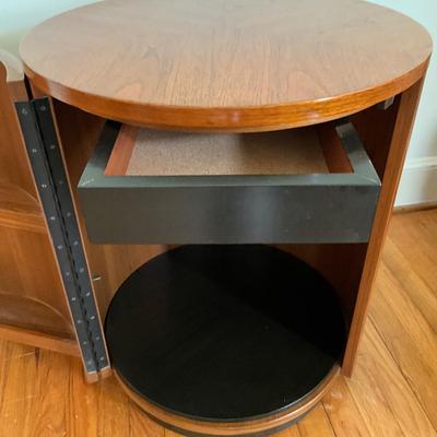 830 Mid Century Modern Harvey Probber Round Cylinder Table/ Cabinet/Dry Bar