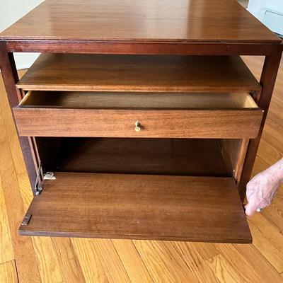 833 Mid Century Modern Exposed Framework Mahogany Stand