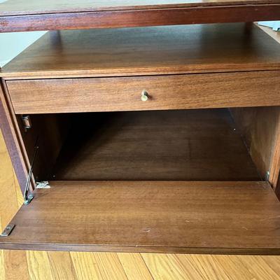 833 Mid Century Modern Exposed Framework Mahogany Stand