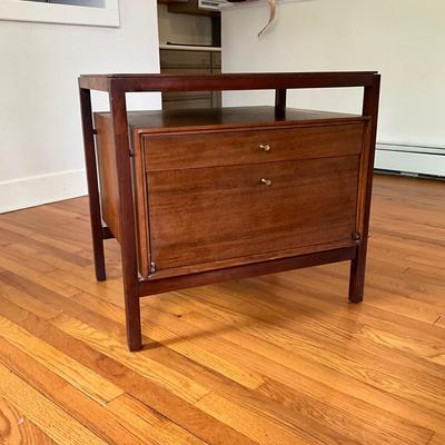 833 Mid Century Modern Exposed Framework Mahogany Stand