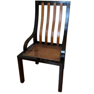 836 Mid Century Modern Slat Back Cane Seat Harvey Probber Arm Chair