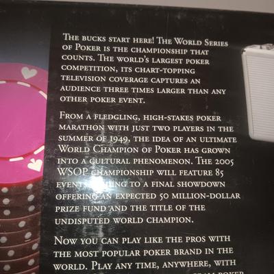 EXCALIBUR PROFESSIONAL 200 7.5 GRAM POKER CHIP SET PLUS DECKS OF CARDS AND THE GAME PIT