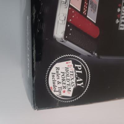 EXCALIBUR PROFESSIONAL 200 7.5 GRAM POKER CHIP SET PLUS DECKS OF CARDS AND THE GAME PIT