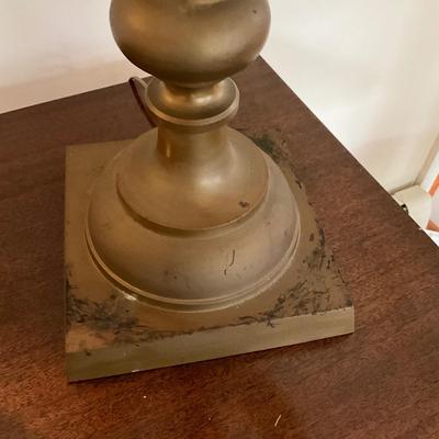 842 Pair of Mid Century Modern Brass 3' Candlestick Lamps
