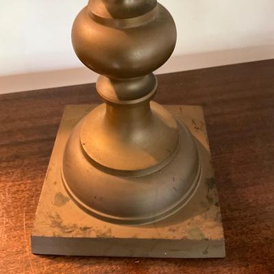 842 Pair of Mid Century Modern Brass 3' Candlestick Lamps