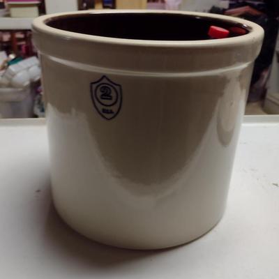 Ohio Stoneware Two Gallon Fermenting Crock with Weights