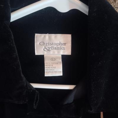 LADIES CHRISTOPHER & BANKS SWEATERS, SKIRTS AND A PAIR OF PANTS