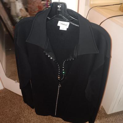 LADIES CHRISTOPHER & BANKS SWEATERS, SKIRTS AND A PAIR OF PANTS