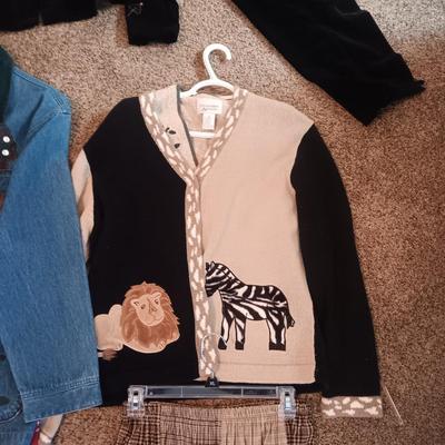 LADIES CHRISTOPHER & BANKS SWEATERS, SKIRTS AND A PAIR OF PANTS