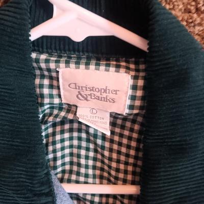 LADIES CHRISTOPHER & BANKS SWEATERS, SKIRTS AND A PAIR OF PANTS