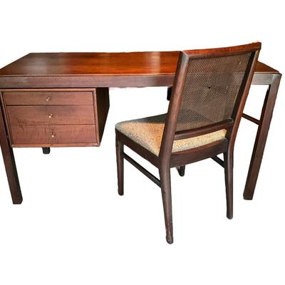 847 Mid Century Mt. Airy Walnut Desk and Chair for John Stuart