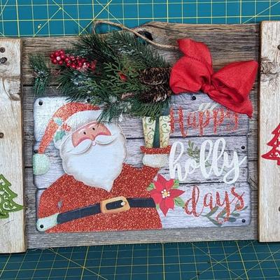 Large Rustic Happy Holly Days Sign