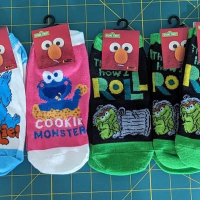 New Cookie Monster & Oscar Socks