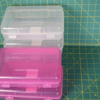 Storage/Pencil Boxes White & Pink