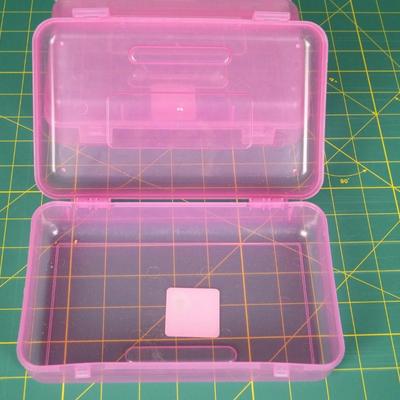 Storage/Pencil Boxes White & Pink