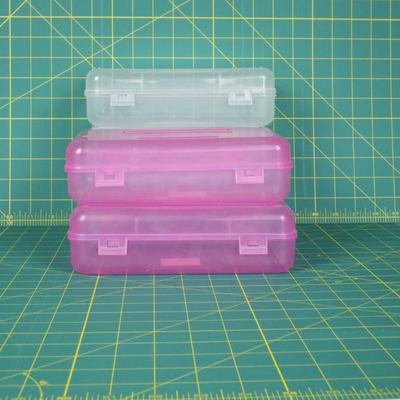 Storage/Pencil Boxes White & Pink