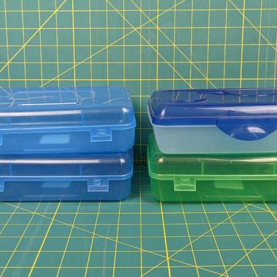 Storage/Pencil Boxes Green & Blue