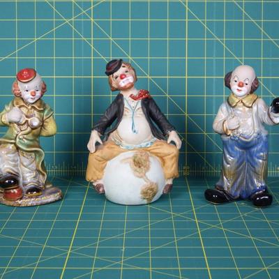 Collectible Clown Set of Three