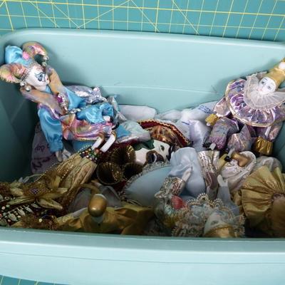 Container of Collectible Clowns