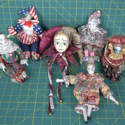 Small Porcelain Clown Collectibles
