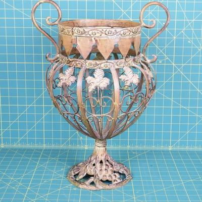 Large Metal Decorative Vase