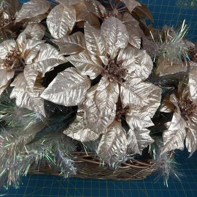 Large Basket of Gold Poinsettias