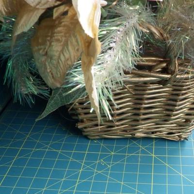 Large Basket of Gold Poinsettias