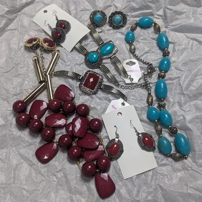 Turquoise & Ruby Red Jewelry