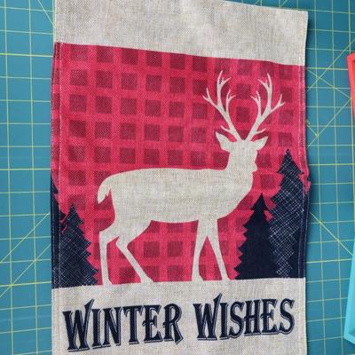 New Zen Christmas Signs & Burlap Flag Sign