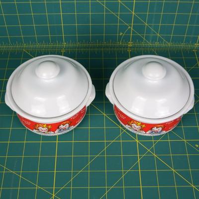 Campbell Soup Bowls with lids