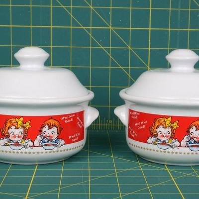 Campbell Soup Bowls with lids