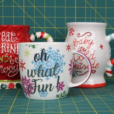 Large Fun Winter Mugs