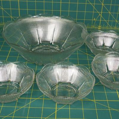 Glass Dessert/Fruit Bowl Set