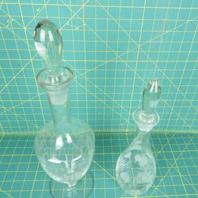 Glass Decanters with tops