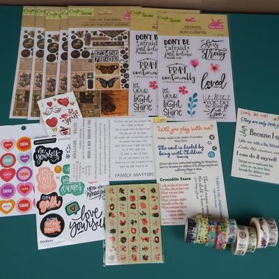 Stickers, Rub on Transfers & Washi Tape