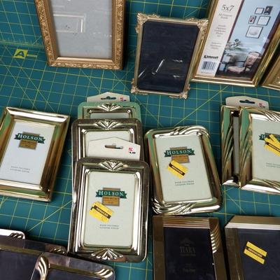 Large Collection of Gold Tone Frames