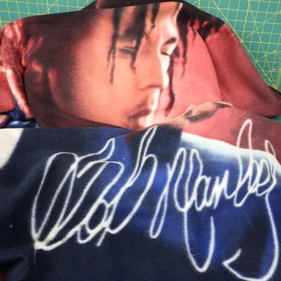 Bob Marley Throw Blanket & Microbead Pillow