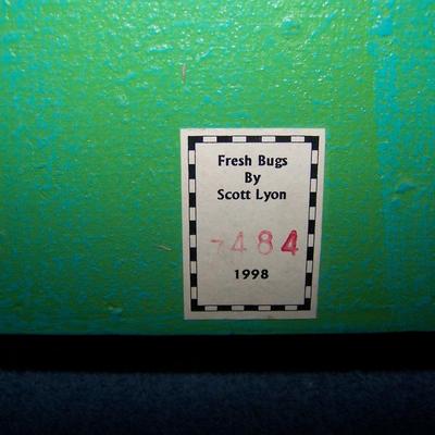 LOT 52 WONDERFUL FRESH BUGS by SCOTT LYON 1988 ART WORK SHADOW BOX