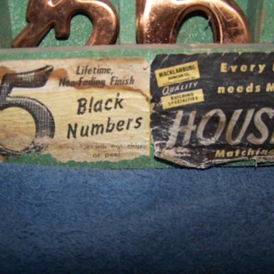 LOT 55 WONDERFUL VINTAGE 2 STORE DISPLAY HOUSE NUMBERS