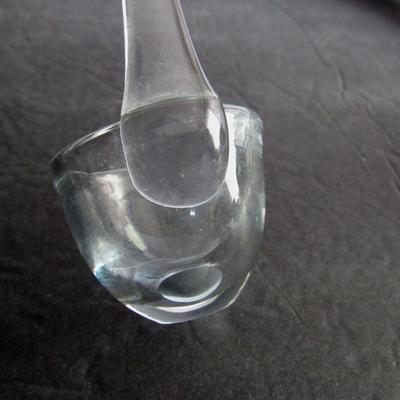 Glass Ladle With Deep Bowl, Old Pie Server
