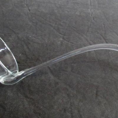 Glass Ladle With Deep Bowl, Old Pie Server