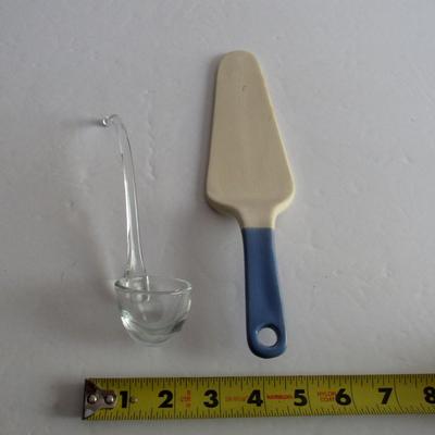 Glass Ladle With Deep Bowl, Old Pie Server