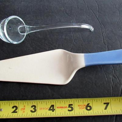 Glass Ladle With Deep Bowl, Old Pie Server