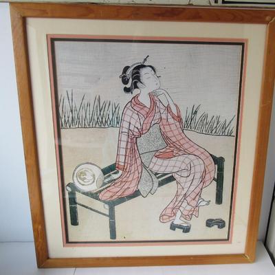 Large Japanese Theme Framed Print