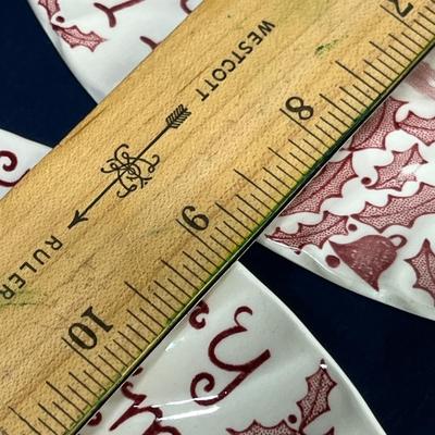 English Made Christmas Dessert Plates
