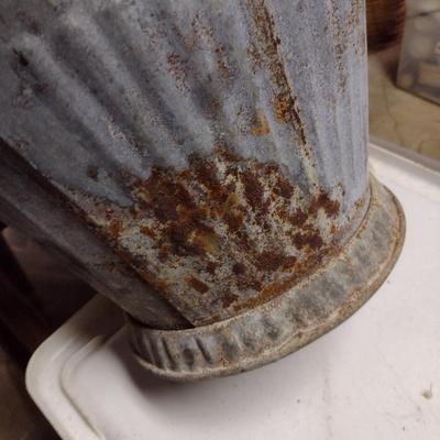 Pair of Galvanized Metal Ash Buckets