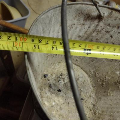 Pair of Galvanized Metal Ash Buckets