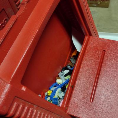 Vintage Pair of LEGO Suitcase Style Storage Boxes with Contents