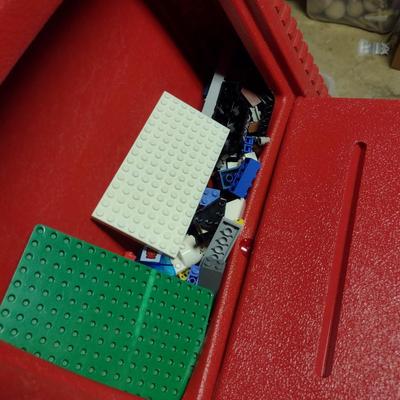 Vintage Pair of LEGO Suitcase Style Storage Boxes with Contents