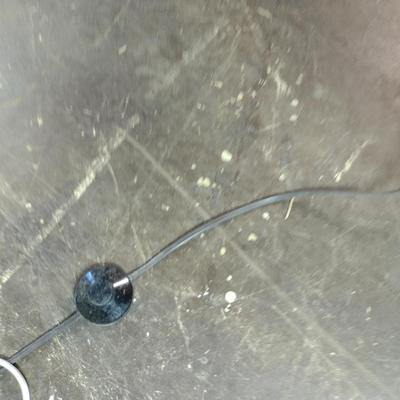 Metal Floor Lamp with Glass Shade- Approx 56" Tall